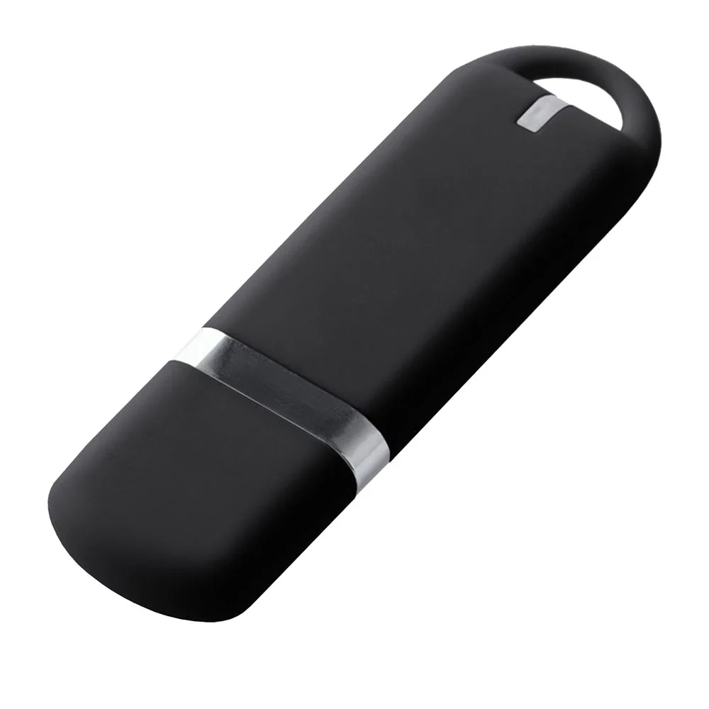 Флешка Пластиковая Мемо Софт-тач Memo Soft-touch S315 черный 4 Гб - фото 1