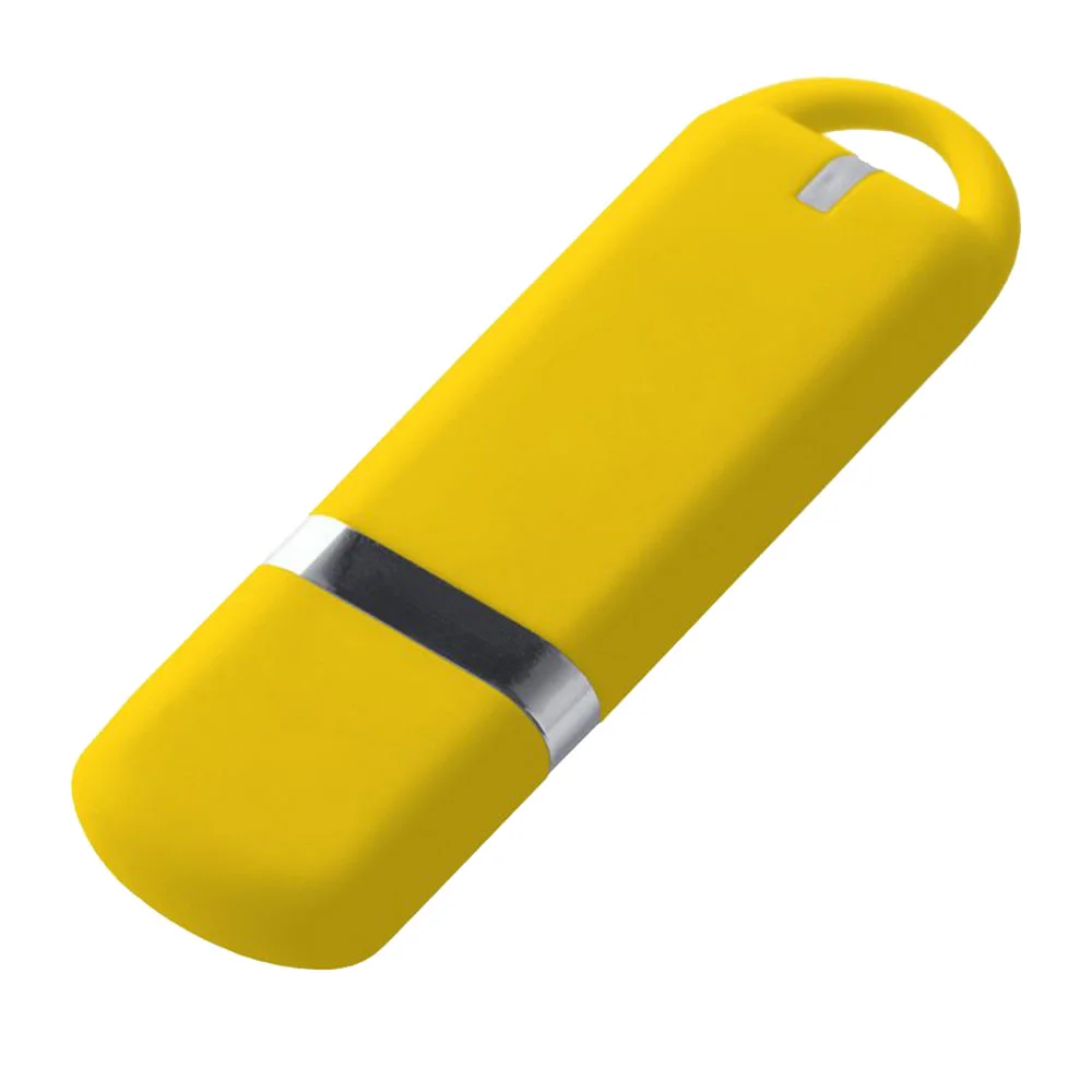 Флешка Пластиковая Мемо Софт-тач Memo Soft-touch S315 желтый 1 ТБ - фото 1