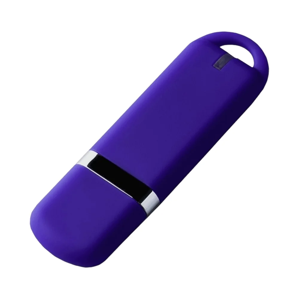 Флешка Пластиковая Мемо Софт-тач Memo Soft-touch S315 фиолетовый 256 Мб - фото 1