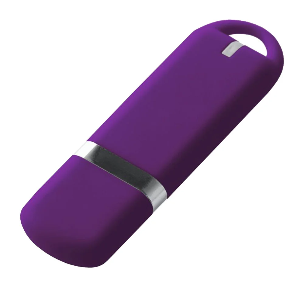 Флешка Пластиковая Мемо Софт-тач Memo Soft-touch S315 сиреневый 1 Гб - фото 1