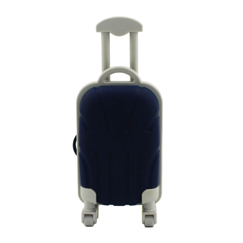 Флешка Резиновая Чемодан Suitcase Travel Q318 синий 4 Гб - фото 1