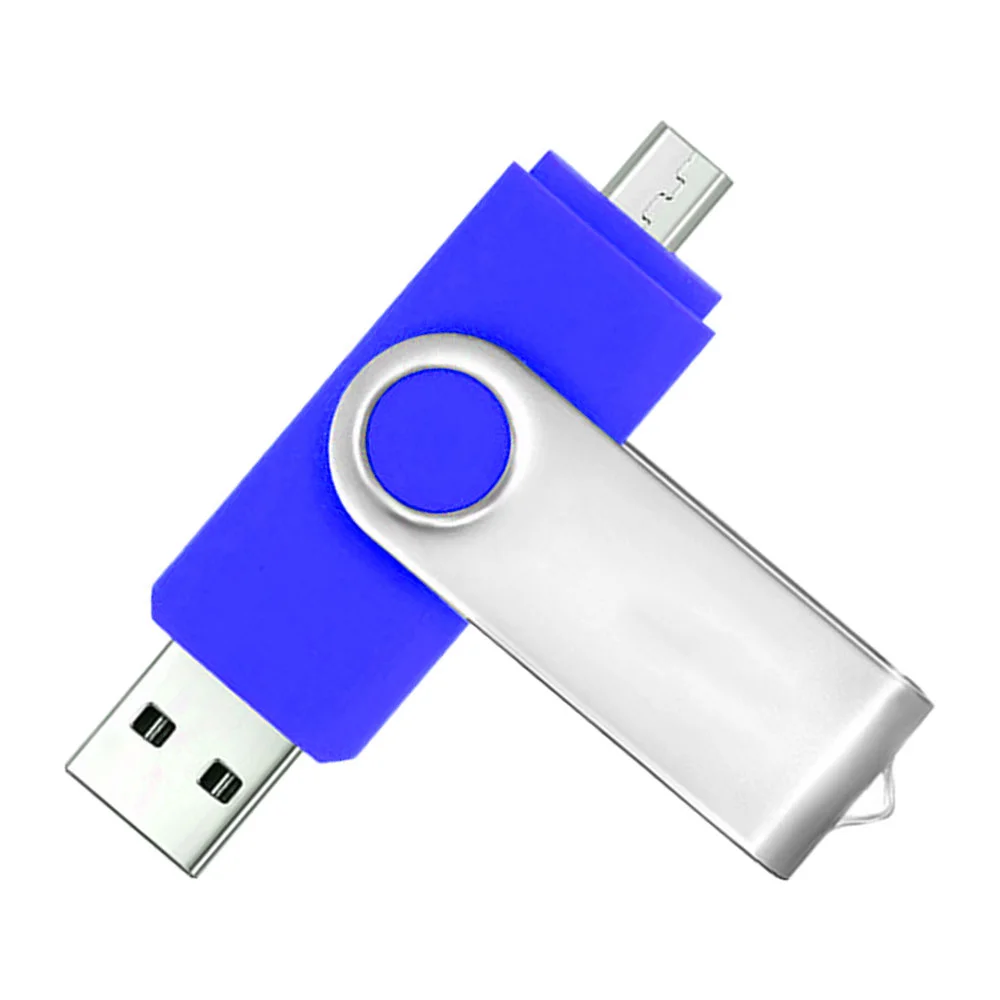 Флешка Пластиковая Твистер Дуал Twister Dual S319 синий 64 Гб - фото 1