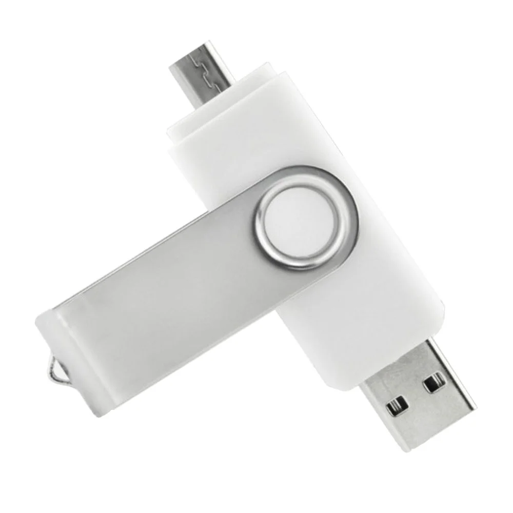 Флешка Пластиковая Твистер Дуал Twister Dual S319 белый 1 Гб - фото 3