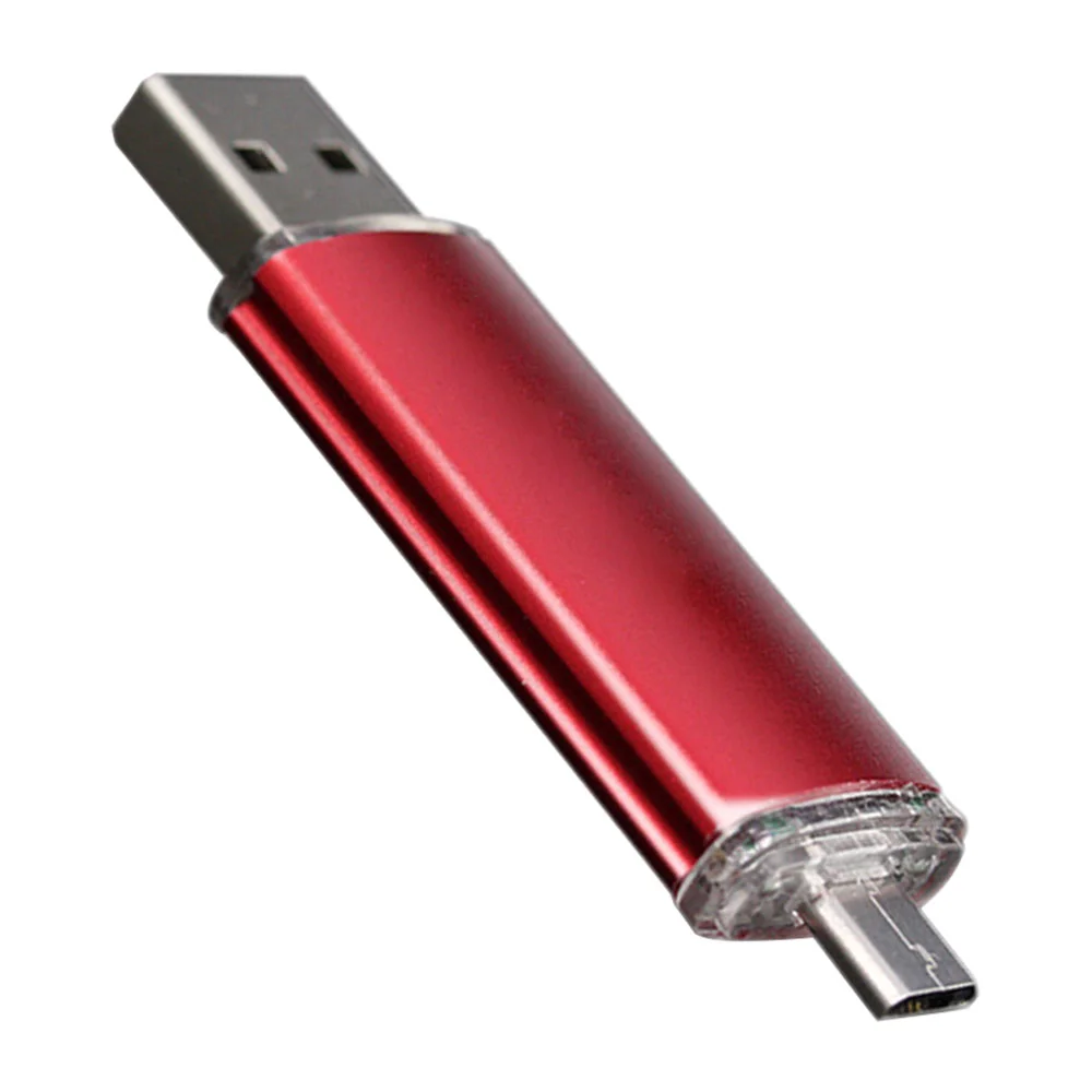 Флешка Металлическая Неос Дуо Neos Duo OTG R320 красный 8 Гб - фото 8