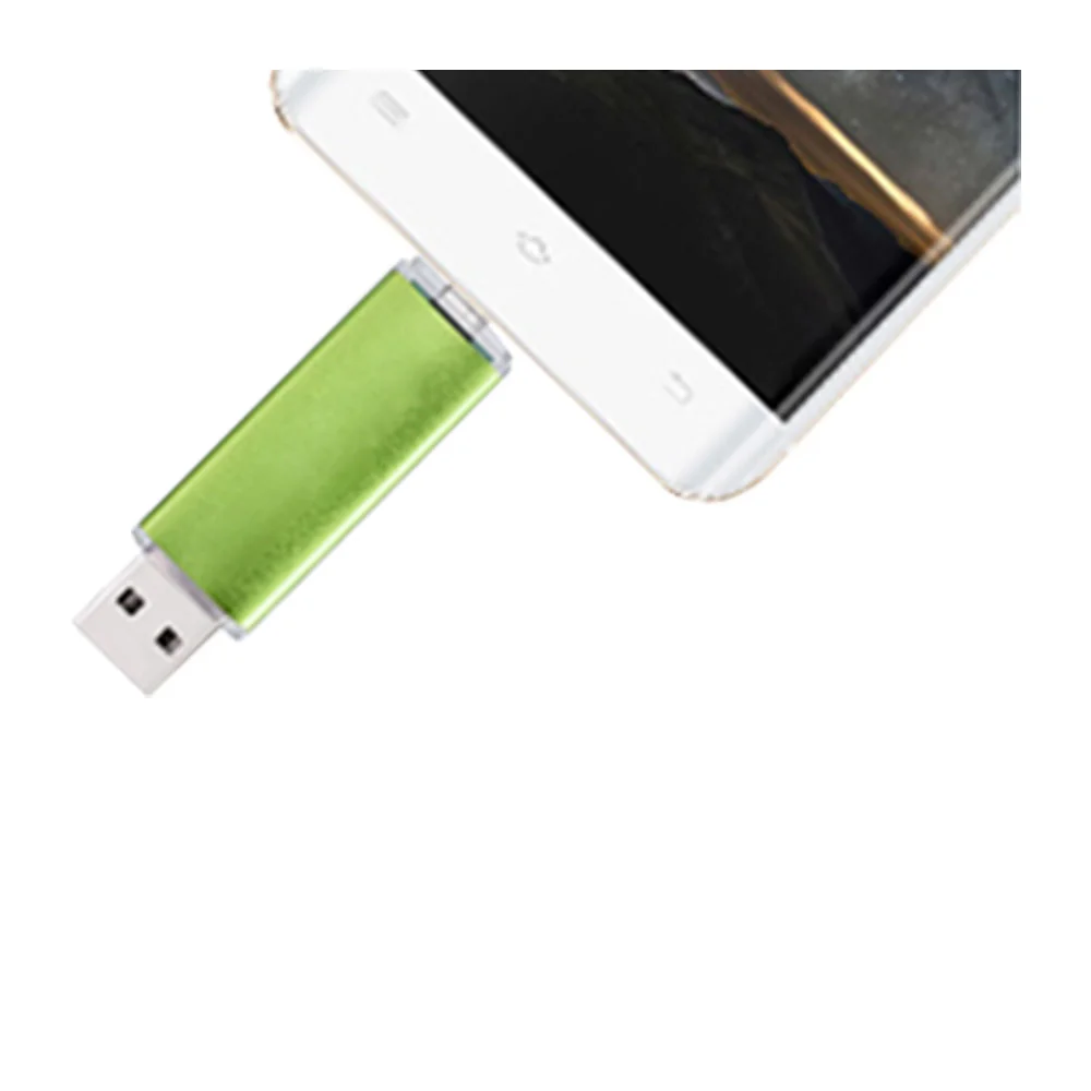 Флешка Металлическая Неос Дуо Neos Duo OTG R320 зеленый 8 Гб - фото 9