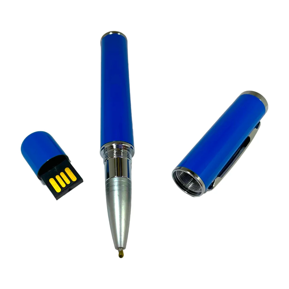 Флешка Металлическая Ручка Бона Pen Bona R324 голубой 1 Гб - фото 2