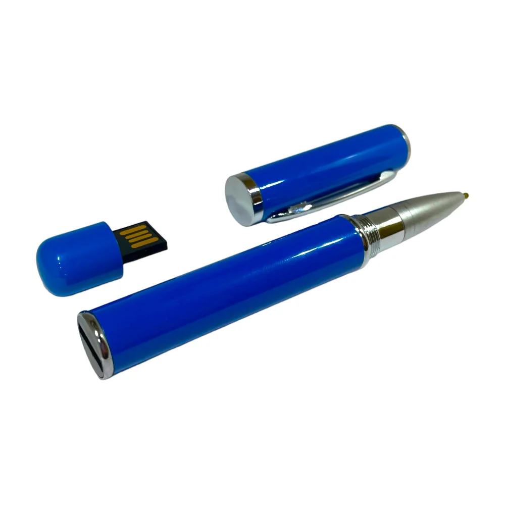 Флешка Металлическая Ручка Бона Pen Bona R324 голубой 1 Гб - фото 3