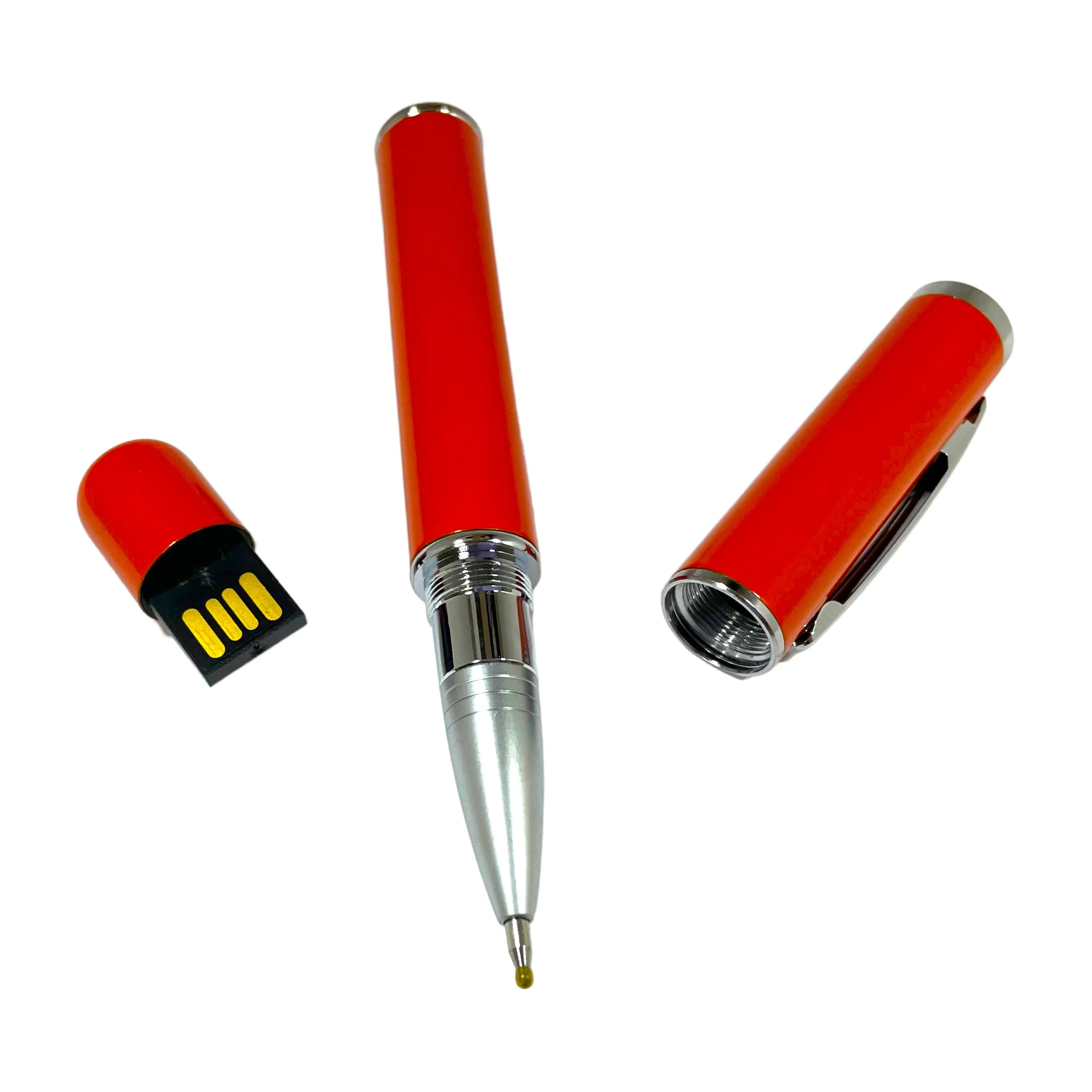 Флешка Металлическая Ручка Бона Pen Bona R324 оранжевый 1 Гб - фото 4