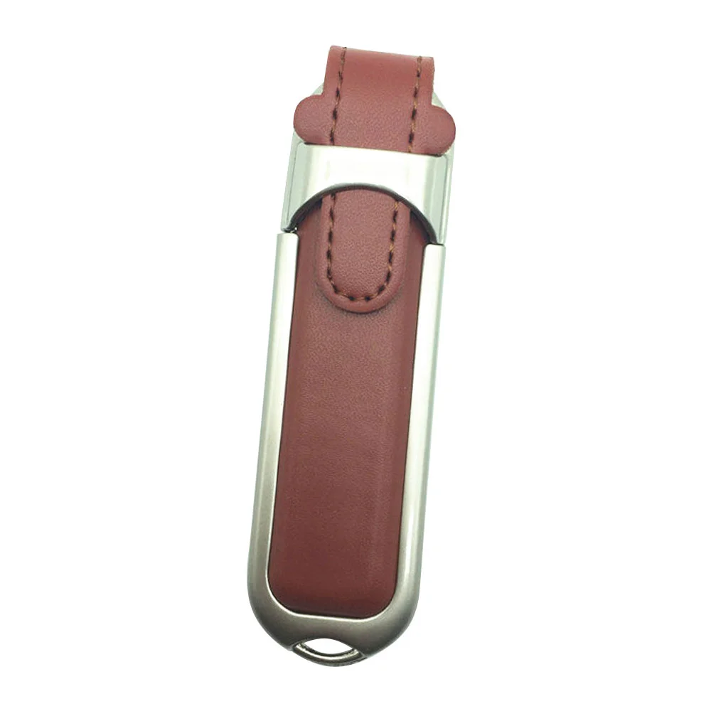 Флешка Кожаная Хеликс Helix N326 коричневый 1 ГБ - фото 3