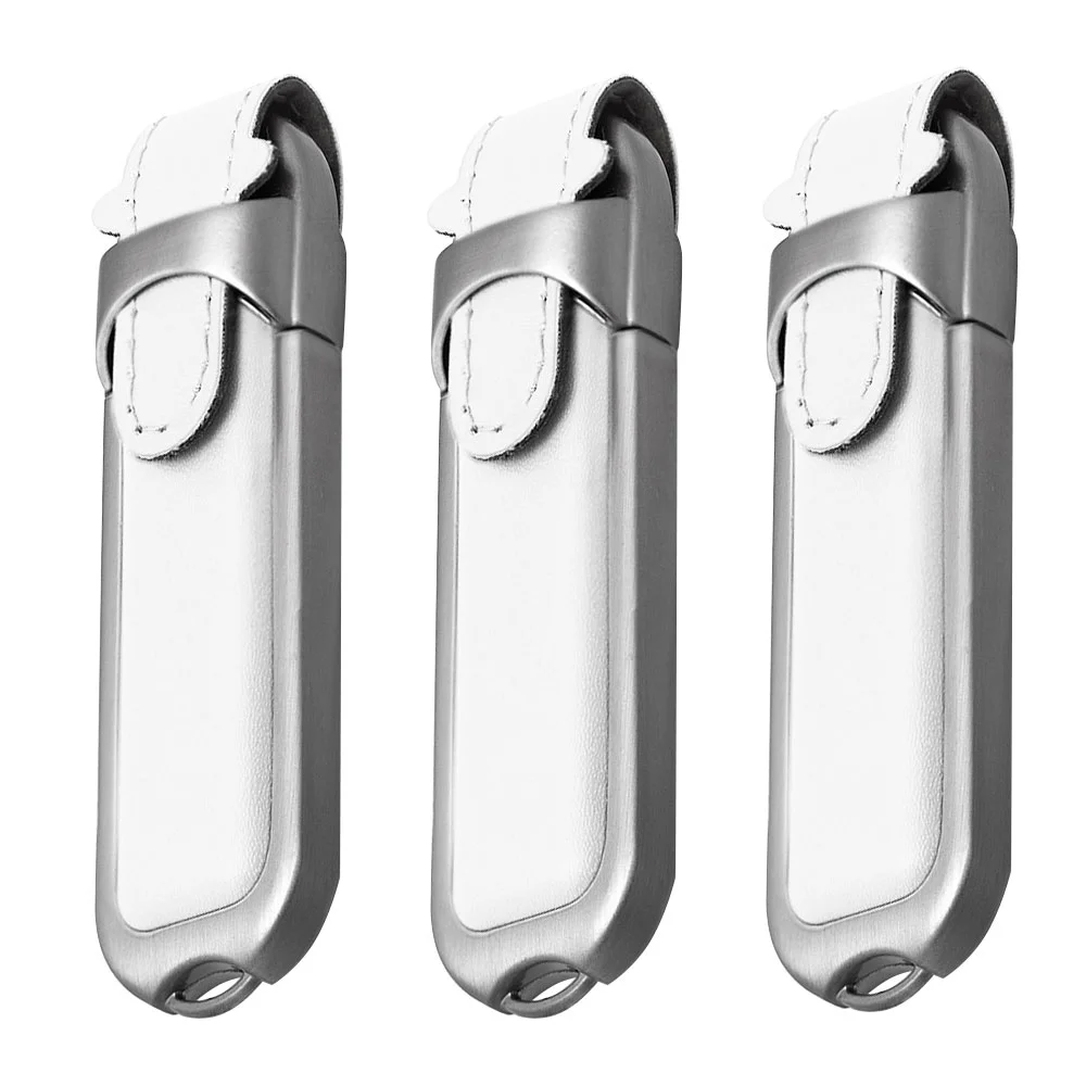 Флешка Кожаная Хеликс Helix N326 белый 1 ГБ - фото 4
