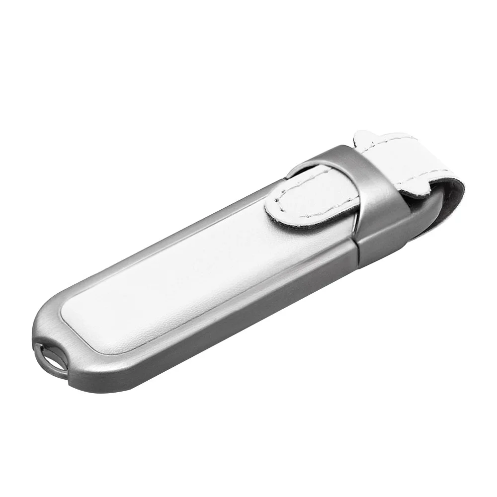 Флешка Кожаная Хеликс Helix N326 белый 16 ГБ - фото 1
