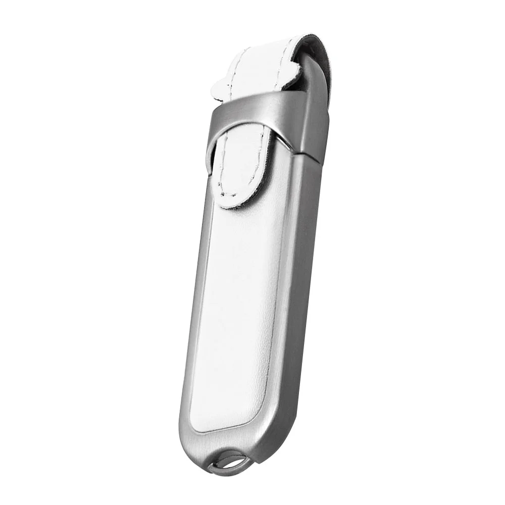 Флешка Кожаная Хеликс Helix N326 белый 128 ГБ - фото 3