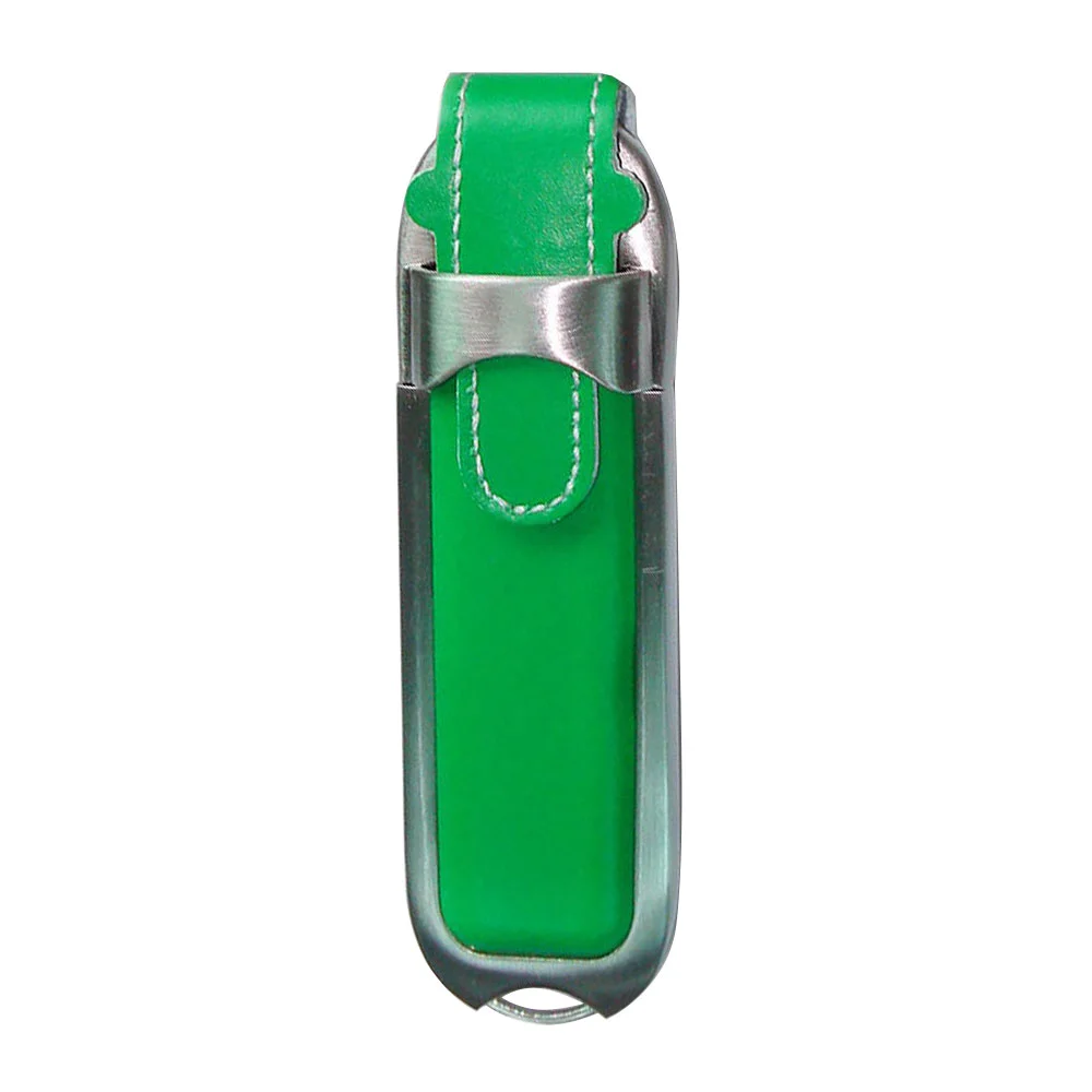 Флешка Кожаная Хеликс Helix N326 зеленый 128 ГБ - фото 4