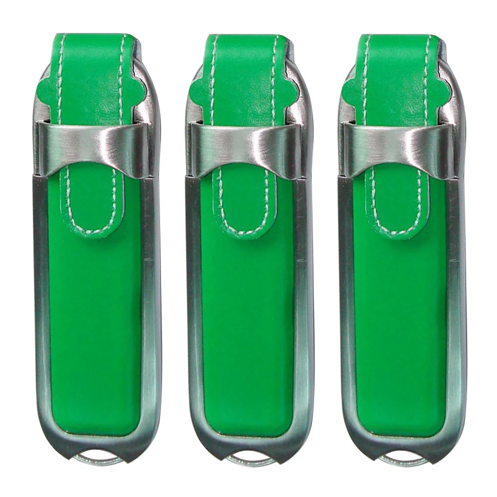 Флешка Кожаная Хеликс Helix N326 зеленый 128 ГБ - фото 5