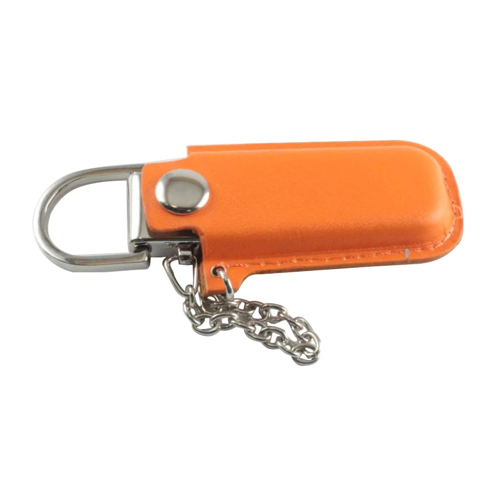 Флешка Кожаная Мерос Meros N327 оранжевый 32 ГБ - фото 6
