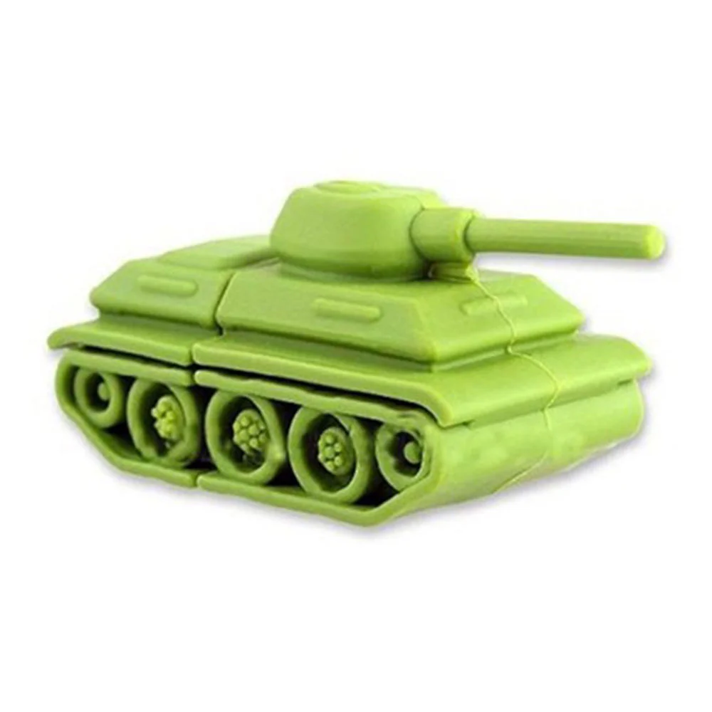 Флешка Резиновая Танк Tank Q335 зеленый 16 Гб - фото 2