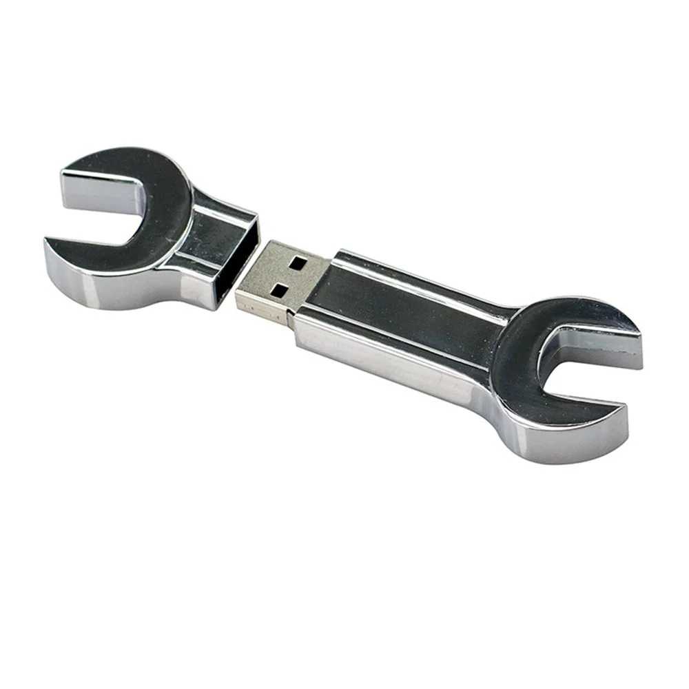 Флешка Металлический Гаечный Ключ Wrench R336 Double серебряный 8 Гб - фото 3