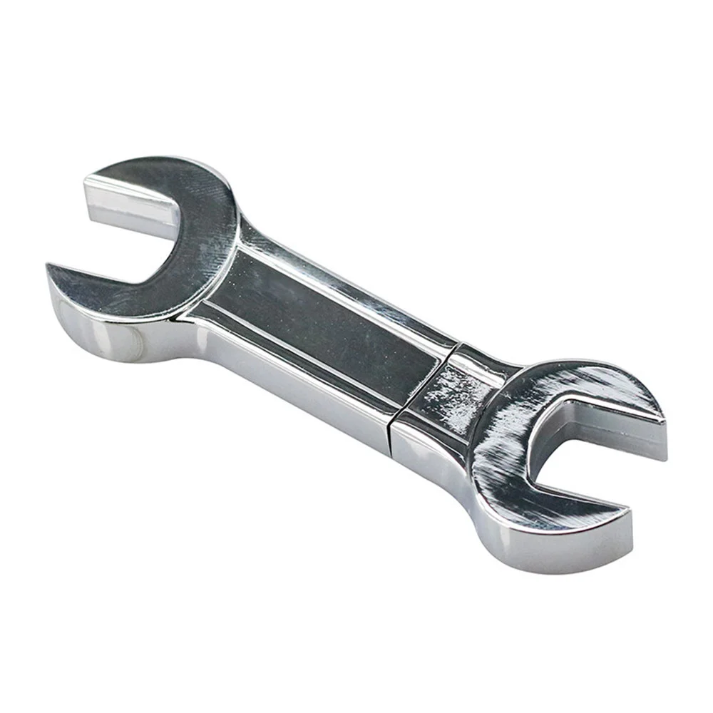 Флешка Металлический Гаечный Ключ Wrench R336 Double серебряный 64 Гб - фото 1