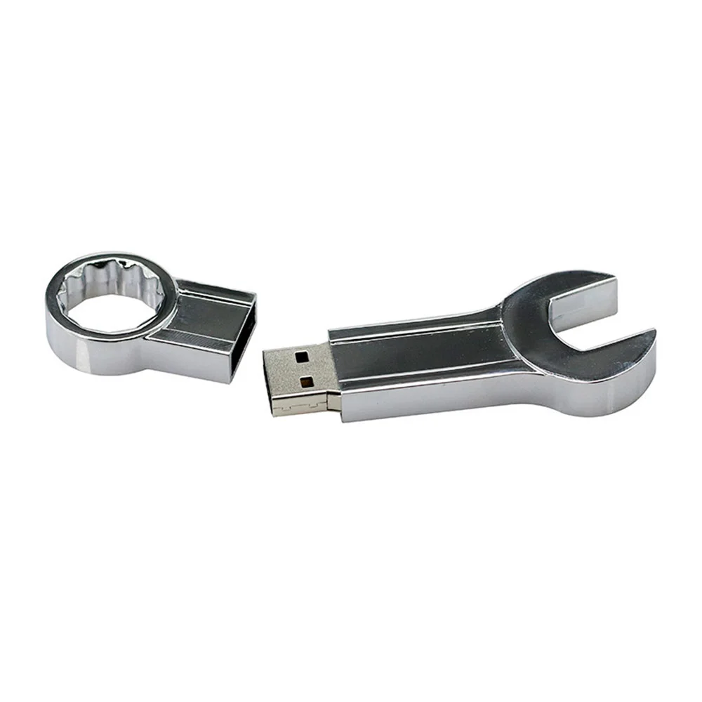 Флешка Металлический Гаечный Ключ \Wrench\ R336 серебряный 128 Гб - фото 7