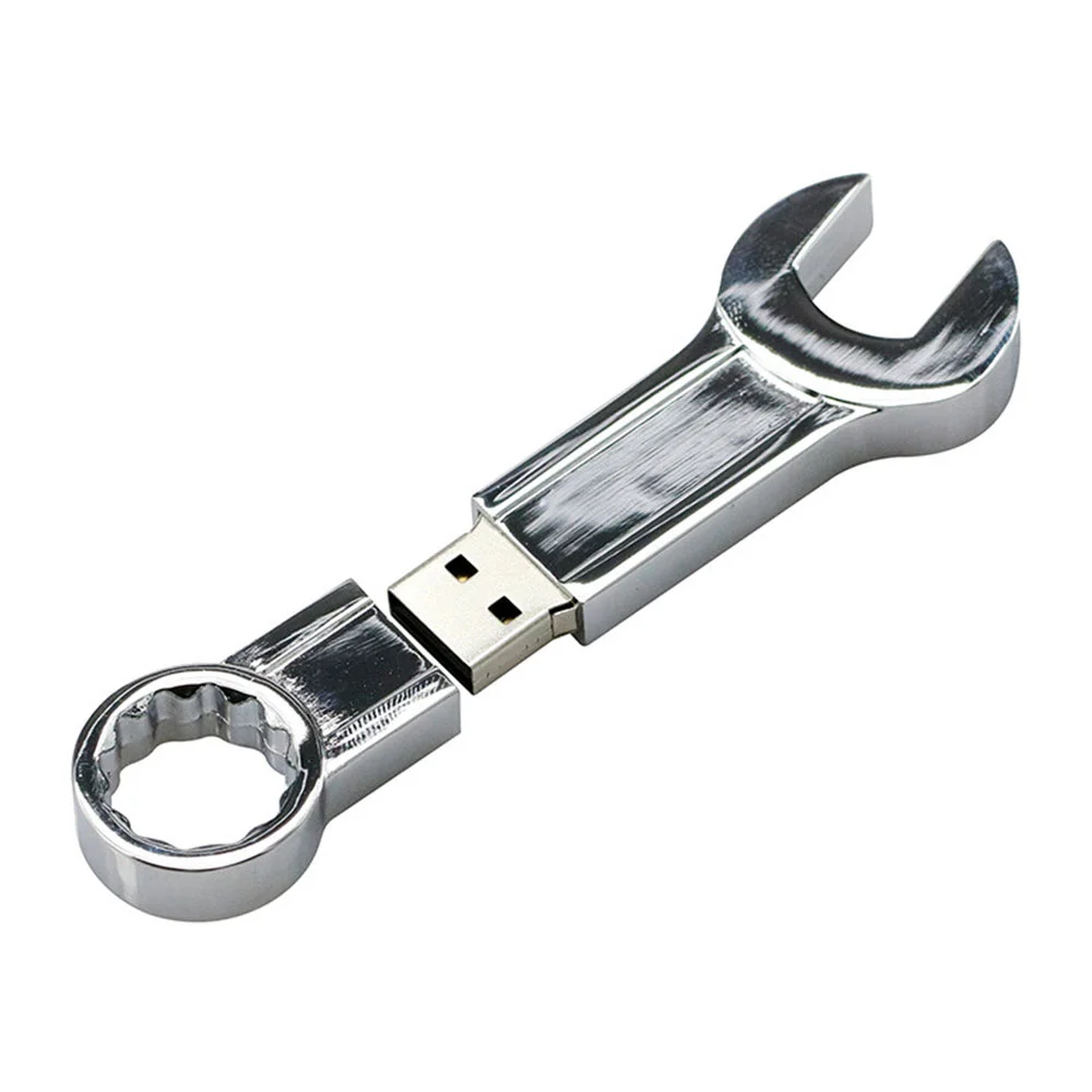 Флешка Металлический Гаечный Ключ \Wrench\ R336 серебряный 512 Гб - фото 2