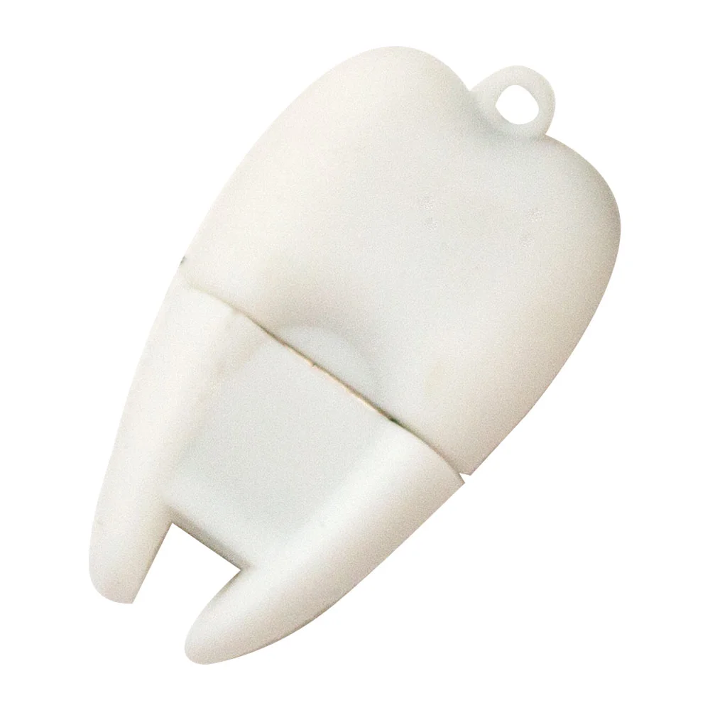 Флешка Резиновая Зуб Tooth Q348 белый 8 Гб - фото 2