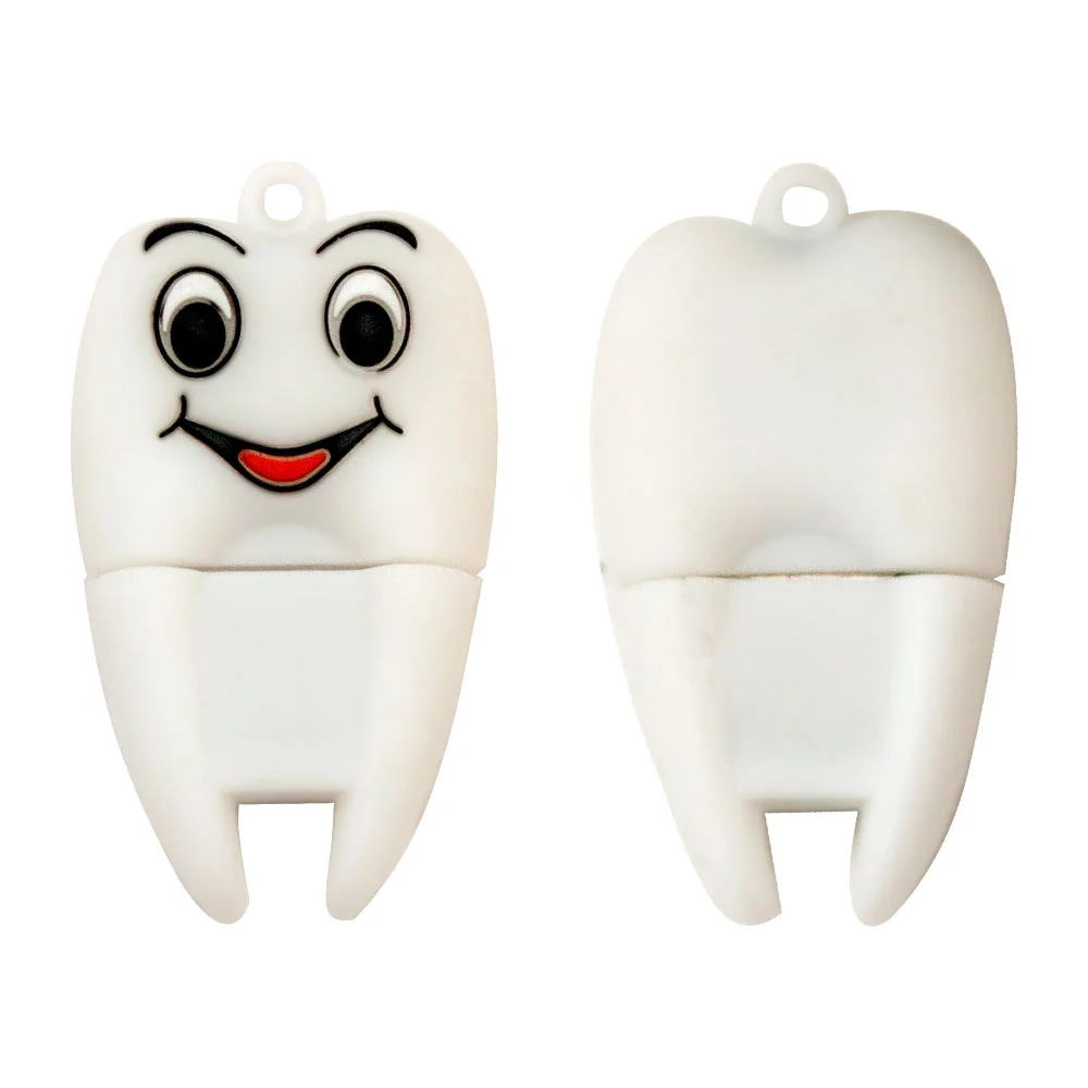 Флешка Резиновая Зуб Tooth Q348 белый 1 Гб - фото 8