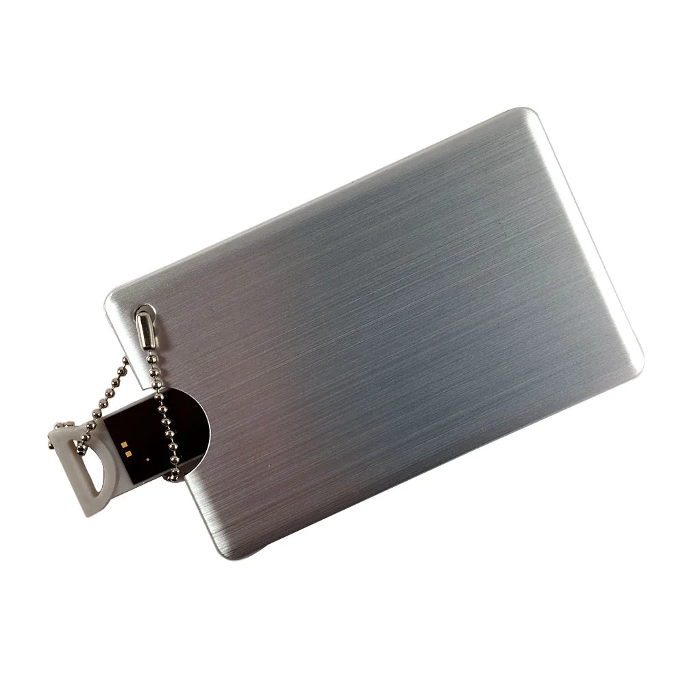 Флешка Металлическая Кредитная карта "Credit Card" R323 серебряная 4 Гб - фото 5