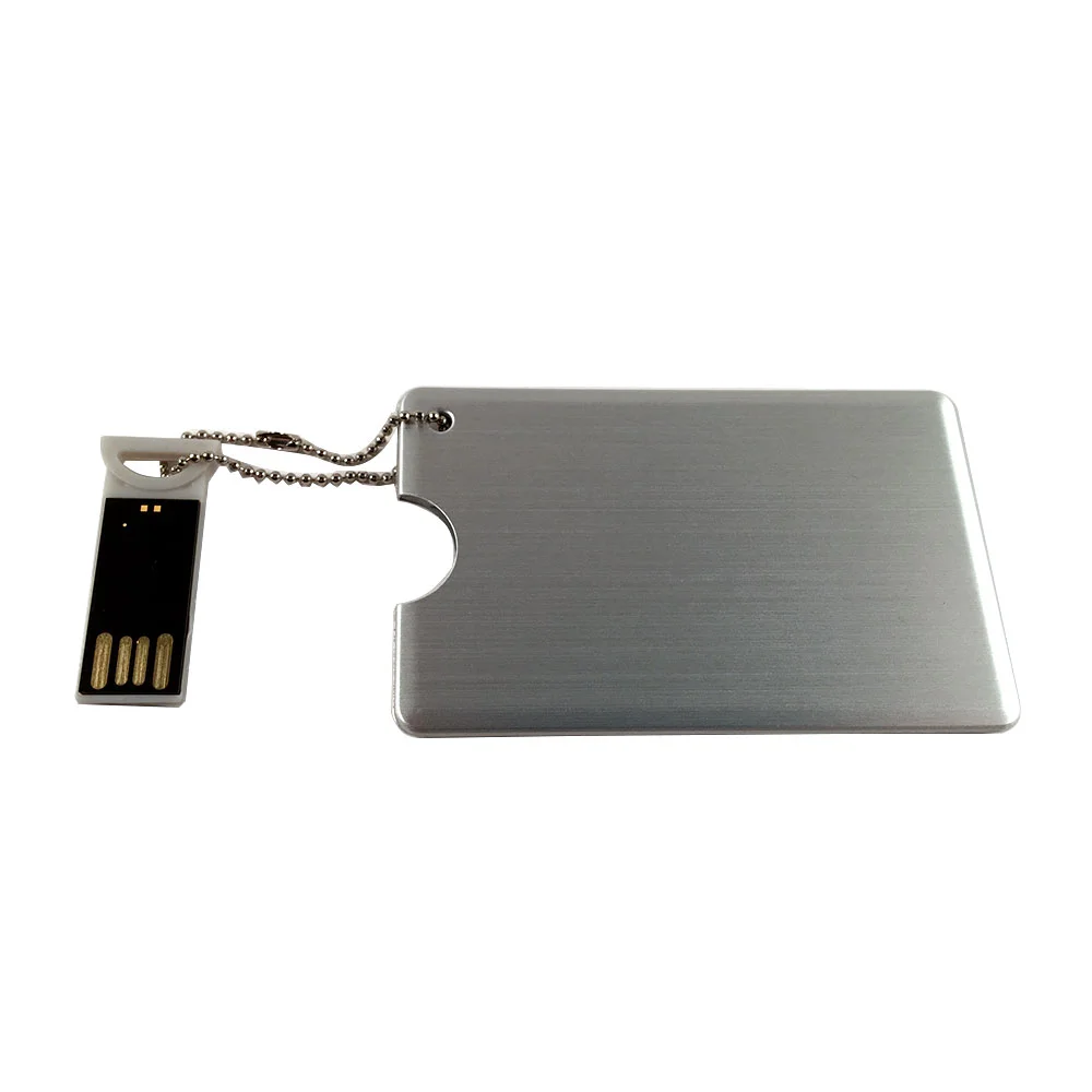 Флешка Металлическая Кредитная карта "Credit Card" R323 серебряная 1 Гб - фото 8