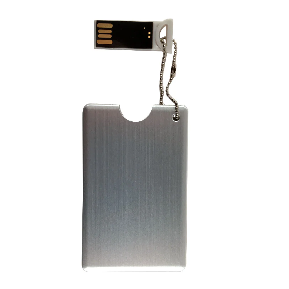 Флешка Металлическая Кредитная карта "Credit Card" R323 серебряная 256 Гб - фото 7