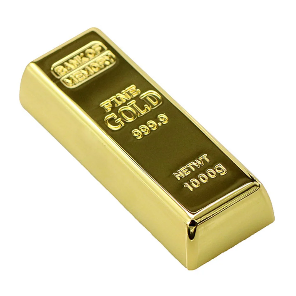 Флешка Металлическая Золотой слиток Gold Bar R352 золотой 32 Гб - фото 4