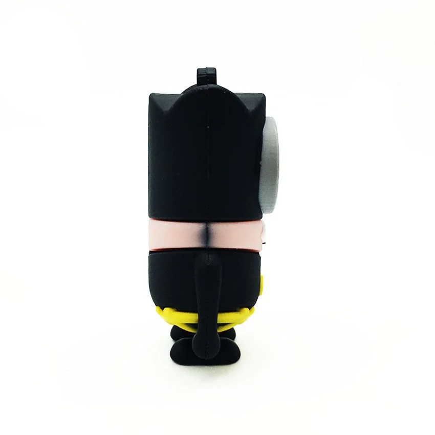 Флешка Резиновая Миньон Бэтмен Minion Batman Q355 черная-желтая 2 Гб - фото 4
