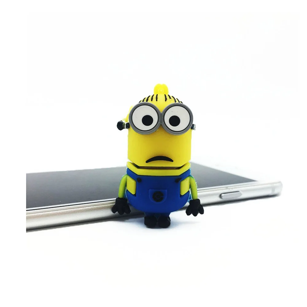 Флешка Резиновая Миньон Дейв Minion Dave Q355 желтый-синий 128 Гб - фото 3