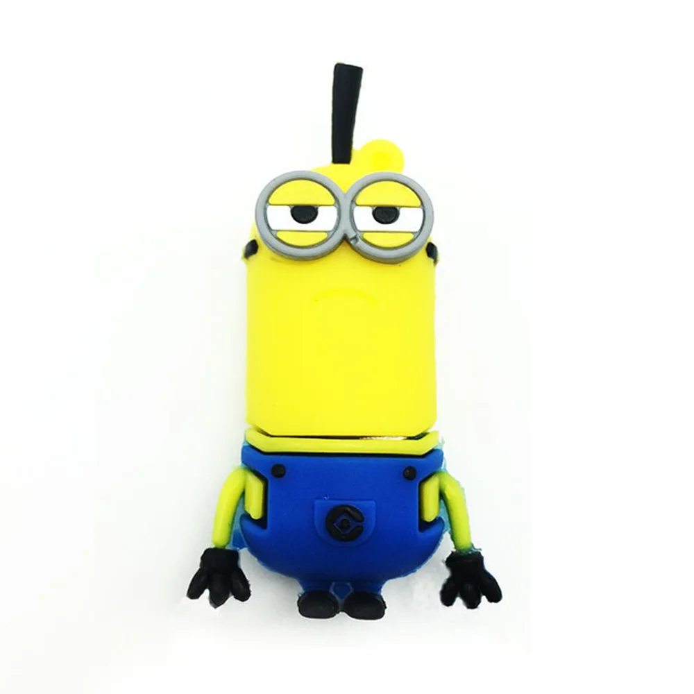 Флешка Резиновая Миньон Кевин Minion Kevin Q355 желтый-синий 32 Гб - фото 1
