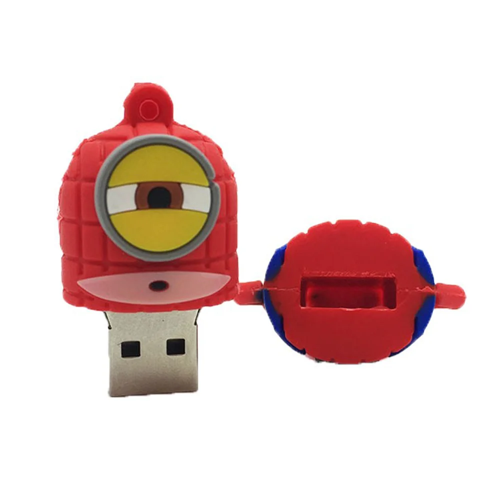 Флешка Резиновая Миньон Человек-Паук Minion Spider-Man Q355 красный-синий 128 Гб - фото 5
