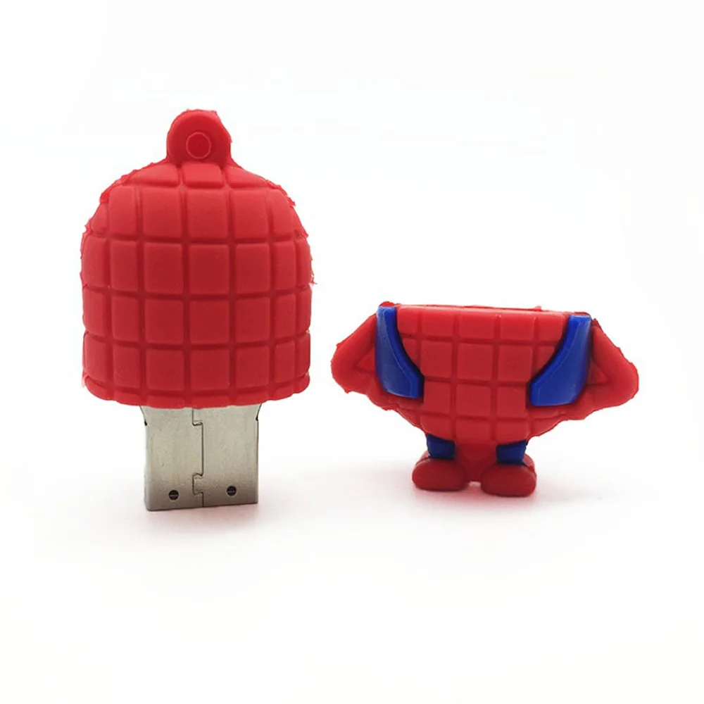 Флешка Резиновая Миньон Человек-Паук Minion Spider-Man Q355 красный-синий 512 Гб - фото 2