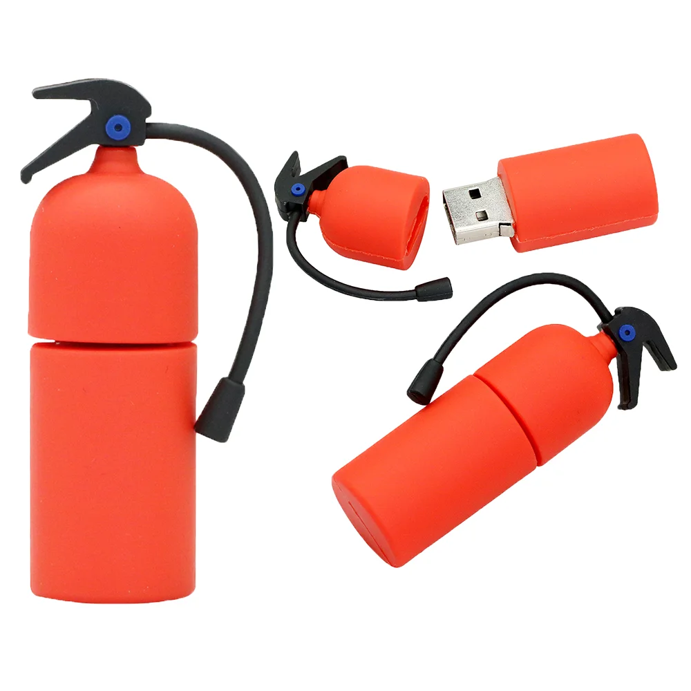 Флешка Резиновая Огнетушитель Extinguisher Q357 красный 512 Гб - фото 6