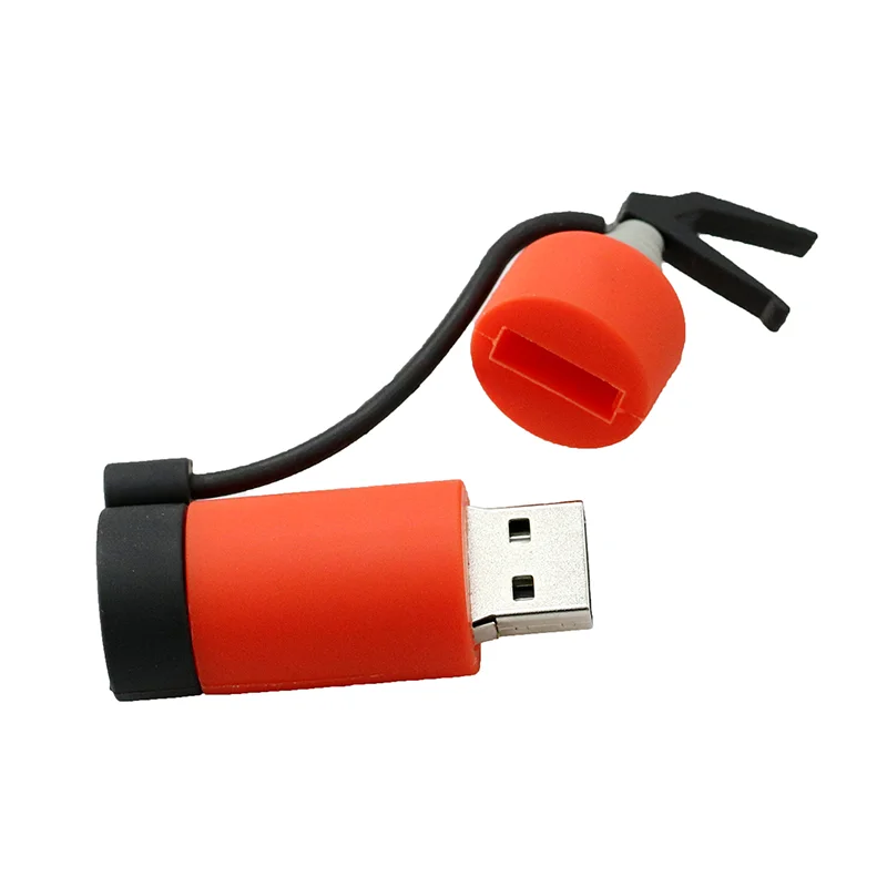 Флешка Резиновая Огнетушитель Extinguisher Q357 красный 2 Гб - фото 4
