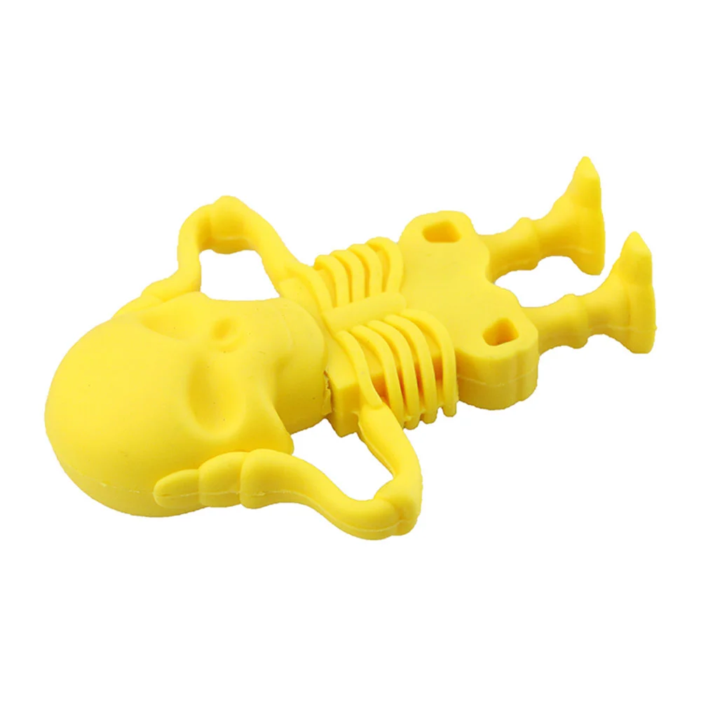 Флешка Резиновая Скелет Skeleton Q363 желтый 512 Гб - фото 3