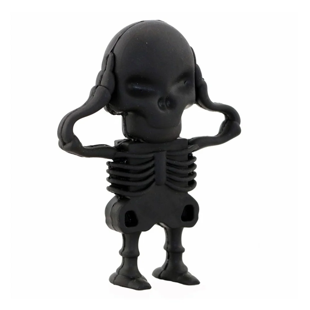 Флешка Резиновая Скелет Skeleton Q363 черный 64 Гб - фото 3