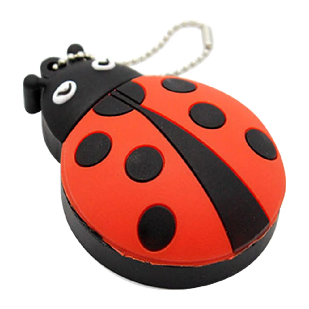 Флешка Резиновая Божья Коровка Ladybug Q382 красная / черная 128 Гб - фото 3