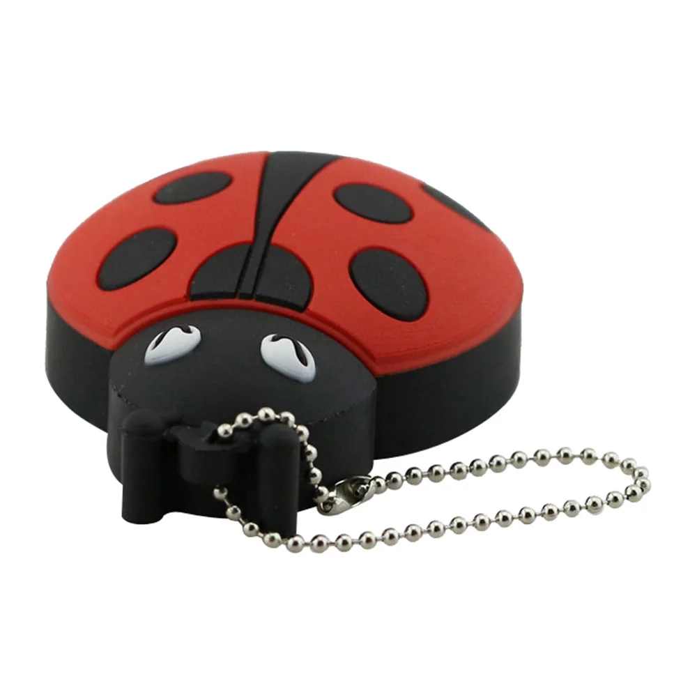 Флешка Резиновая Божья Коровка Ladybug Q382 красная / черная 512 Гб - фото 6