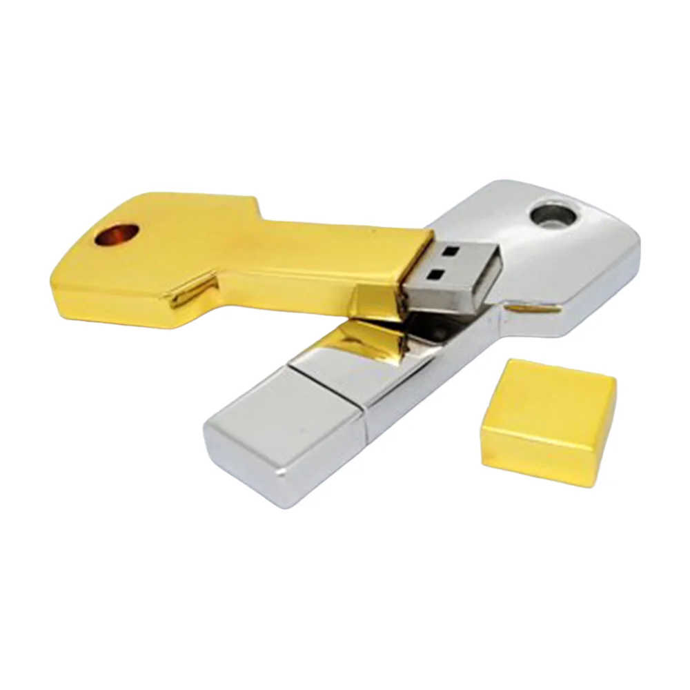 Флешка Металлическая Ключ Раунд Key Round R406 серебряный 512 Гб - фото 2