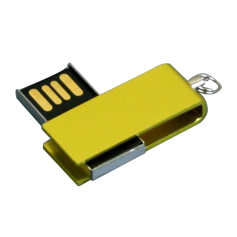 Флешка Металлическая Твистер Мини Twister Mini R407 желтый 256 Гб - фото 4