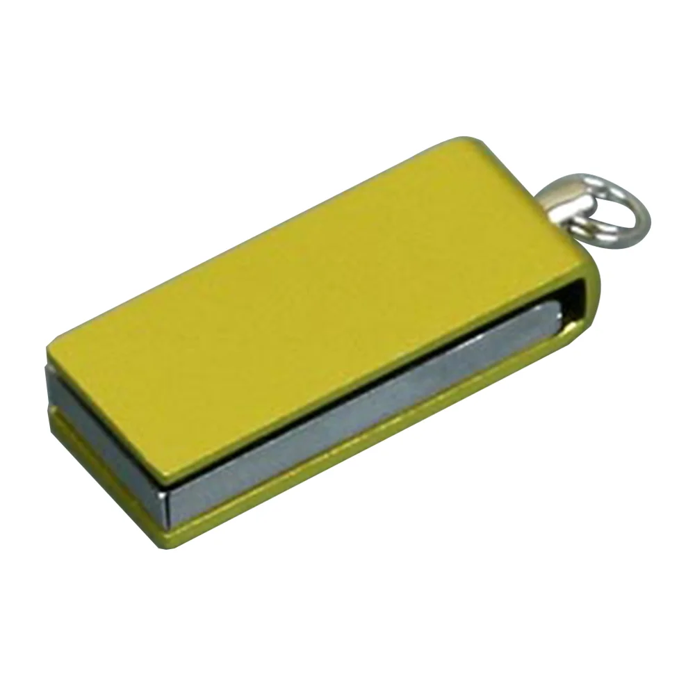 Флешка Металлическая Твистер Мини Twister Mini R407 желтый 2 Гб - фото 5