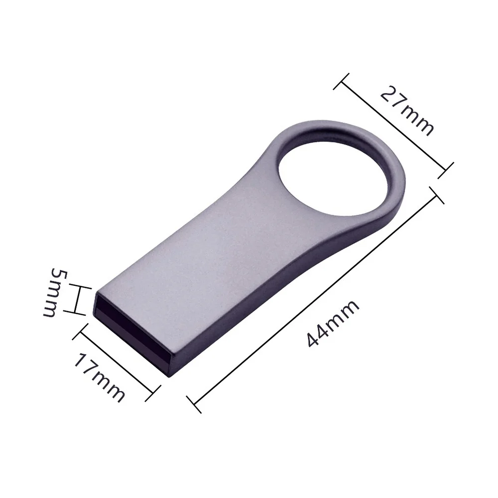 Флешка Металлическая Рико Rico R409 серебристый глянец 1 ТБ - фото 2