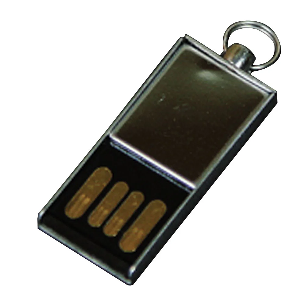Флешка Металлическая Мини Брелок Mini Keychain R408 серебряный 256 Гб - фото 1