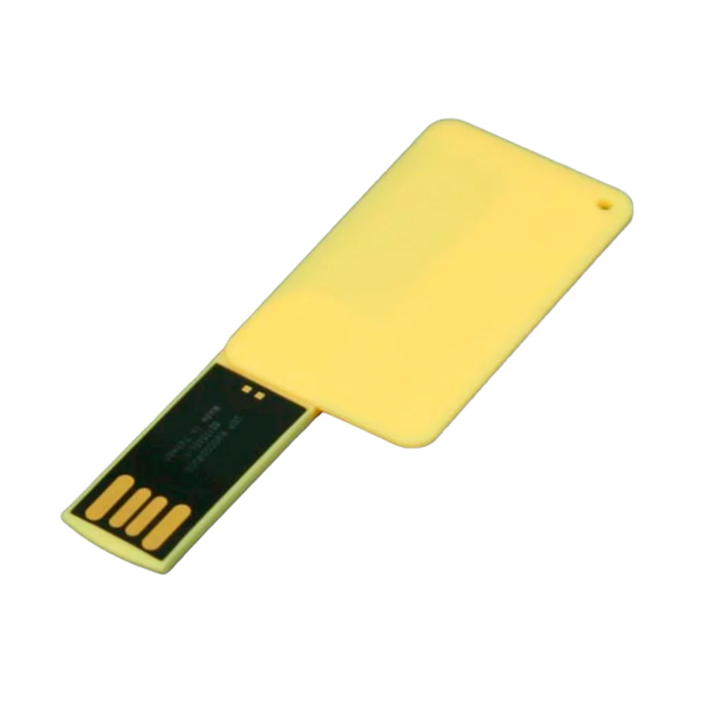 Флешка Пластиковая Визитка Аспис Visit Card Aspis S411 желтый 16 Гб - фото 3