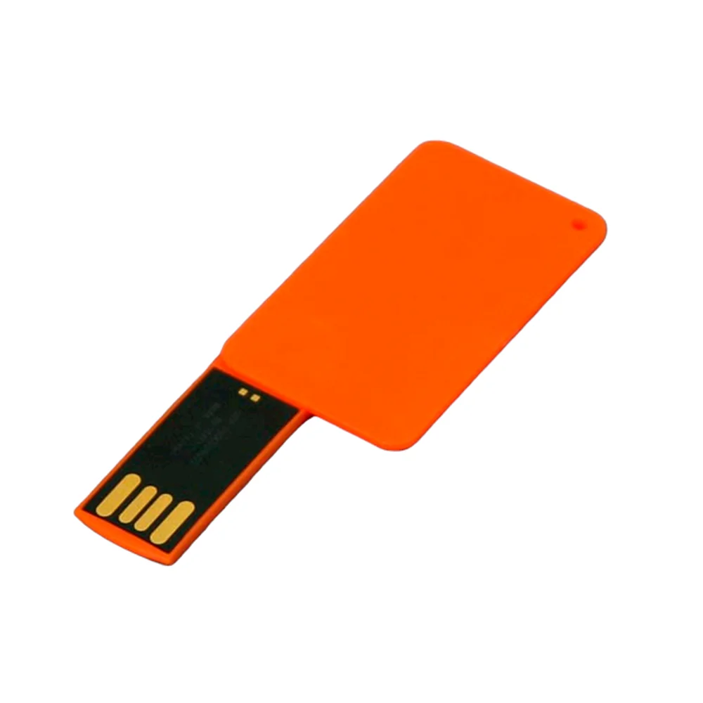 Флешка Пластиковая Визитка Аспис Visit Card Aspis S411 оранжевый 16 Гб - фото 3