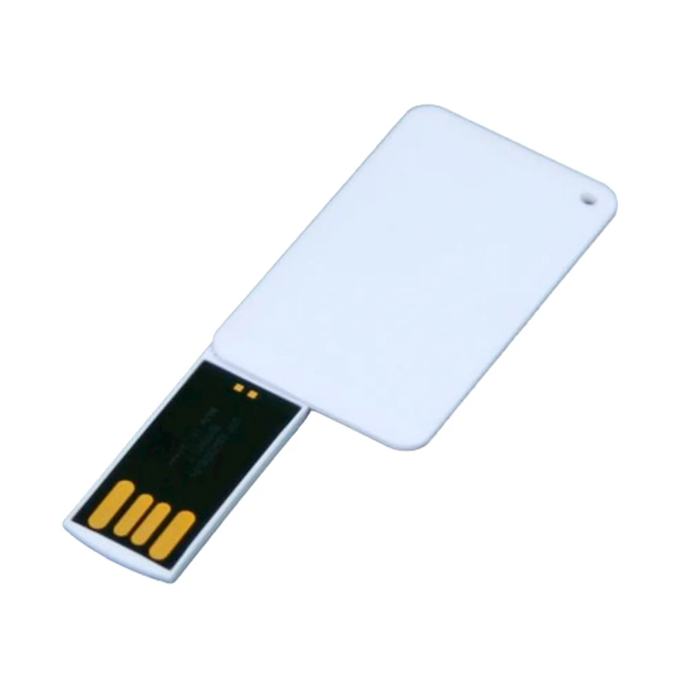 Флешка Пластиковая Визитка Аспис Visit Card Aspis S411 белый 1 Гб - фото 3