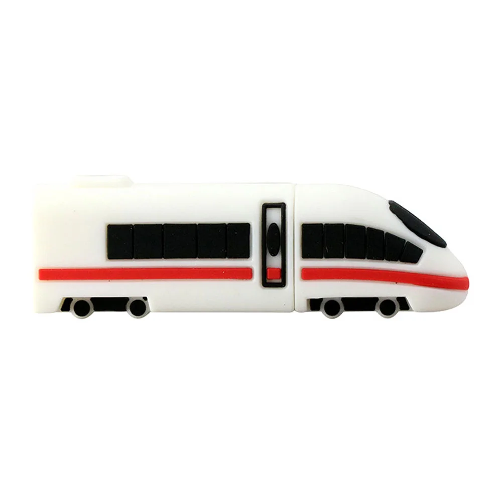 Флешка Резиновая Поезд Экспресс Train Express Q424 белый 8 Гб - фото 6